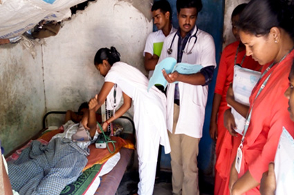 Home-care visit for patient receiving community-based palliative care services
